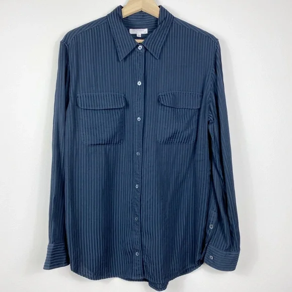 Equipment Signature Stripe Button Down Shirt - Picture 2 of 16
